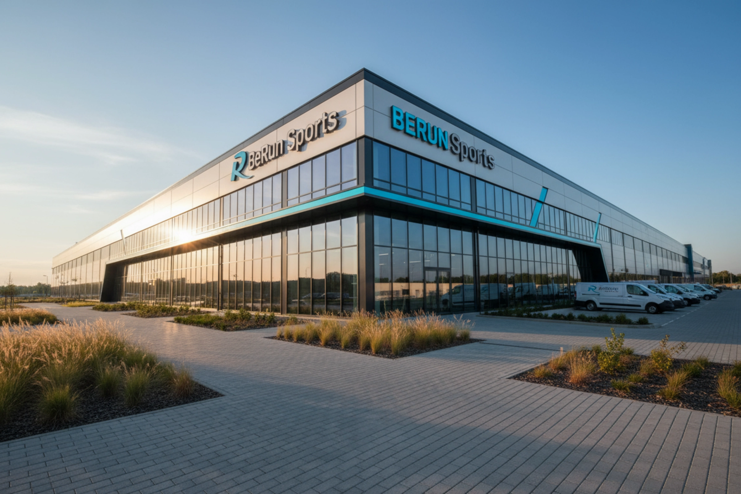 BeRun Sports 15000 sqm sports apparel factory building exterior