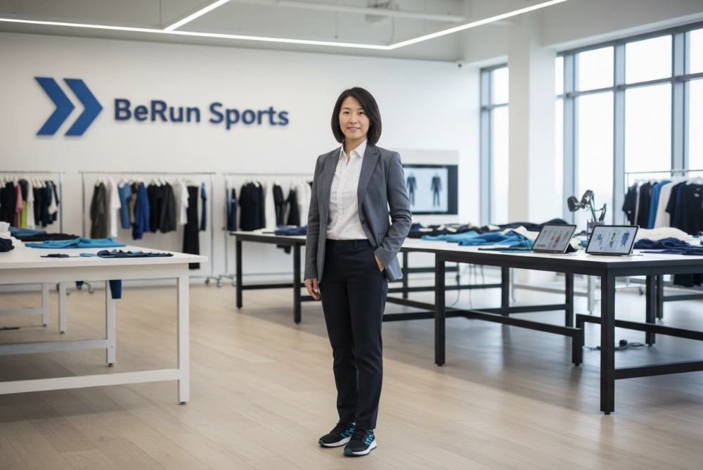 Linda Chen design director at BeRun athletic clothing manufacturer