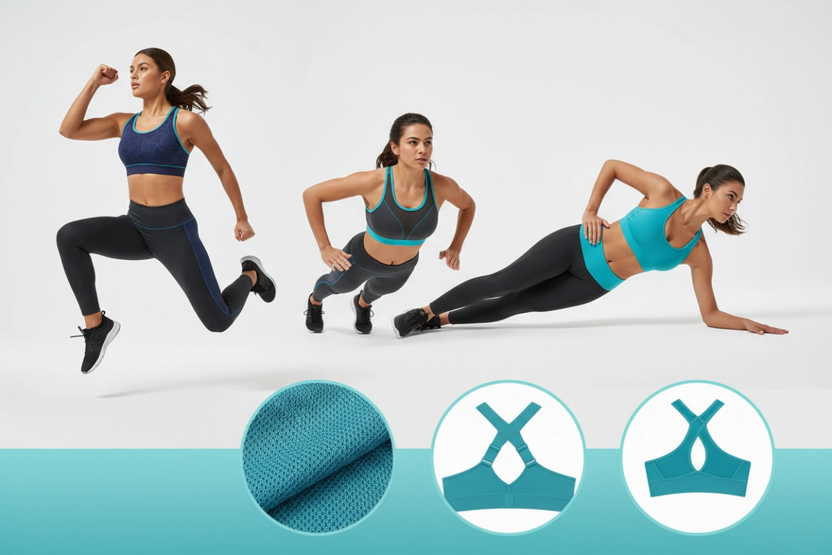 Wholesale fitness sports bras for women's workout