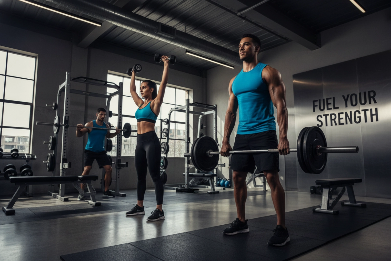 Strength training apparel and weightlifting gym wear