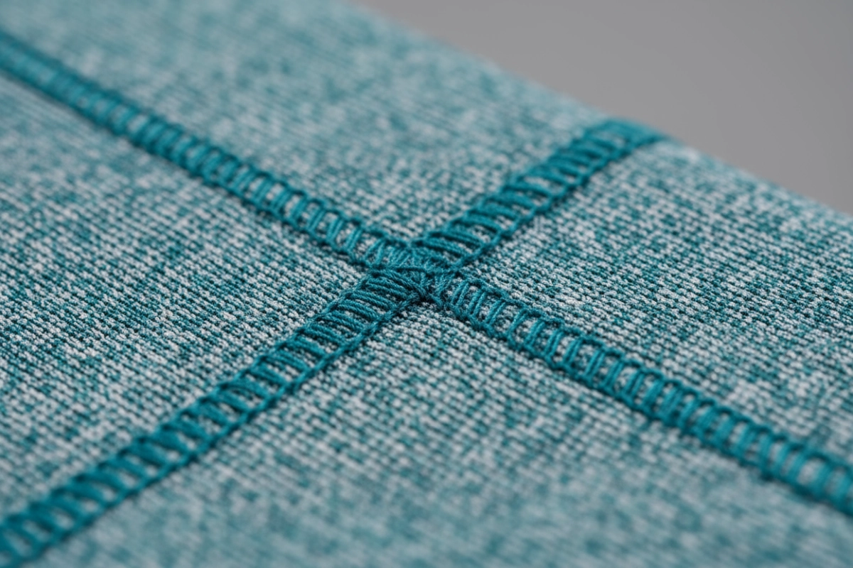 Precision stitching detail for quality gym clothing
