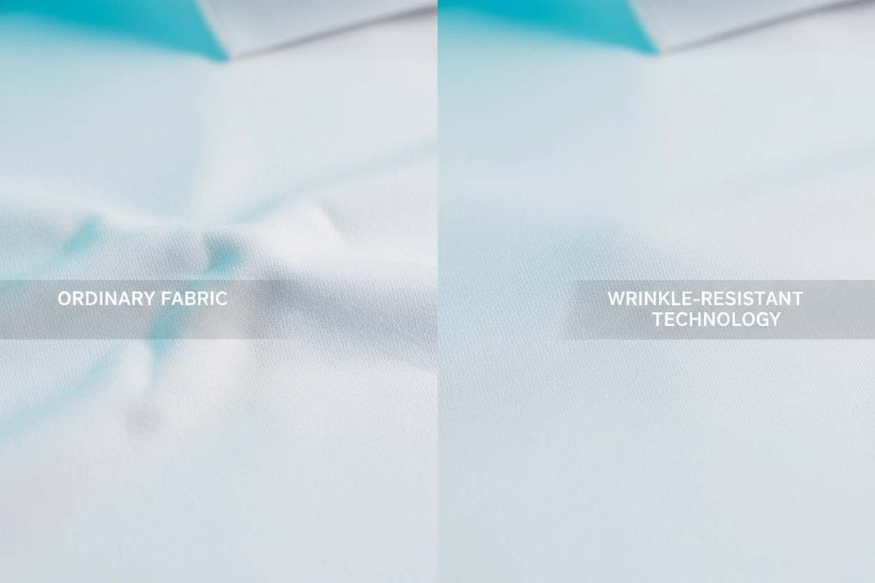 Wrinkle-resistant golf apparel technology