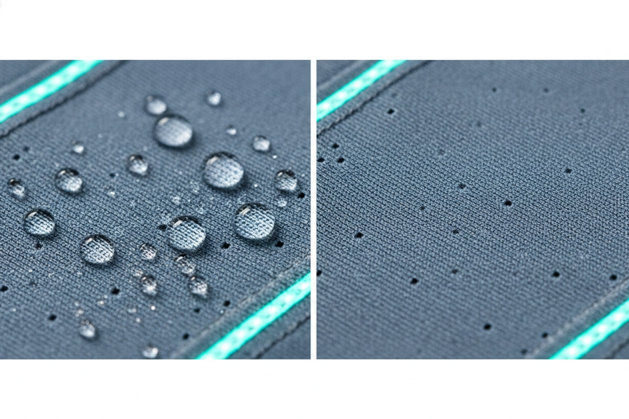 Quick-dry technology for performance golf apparel