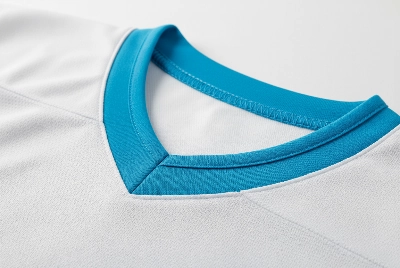 V-neck collar style for custom hockey jerseys