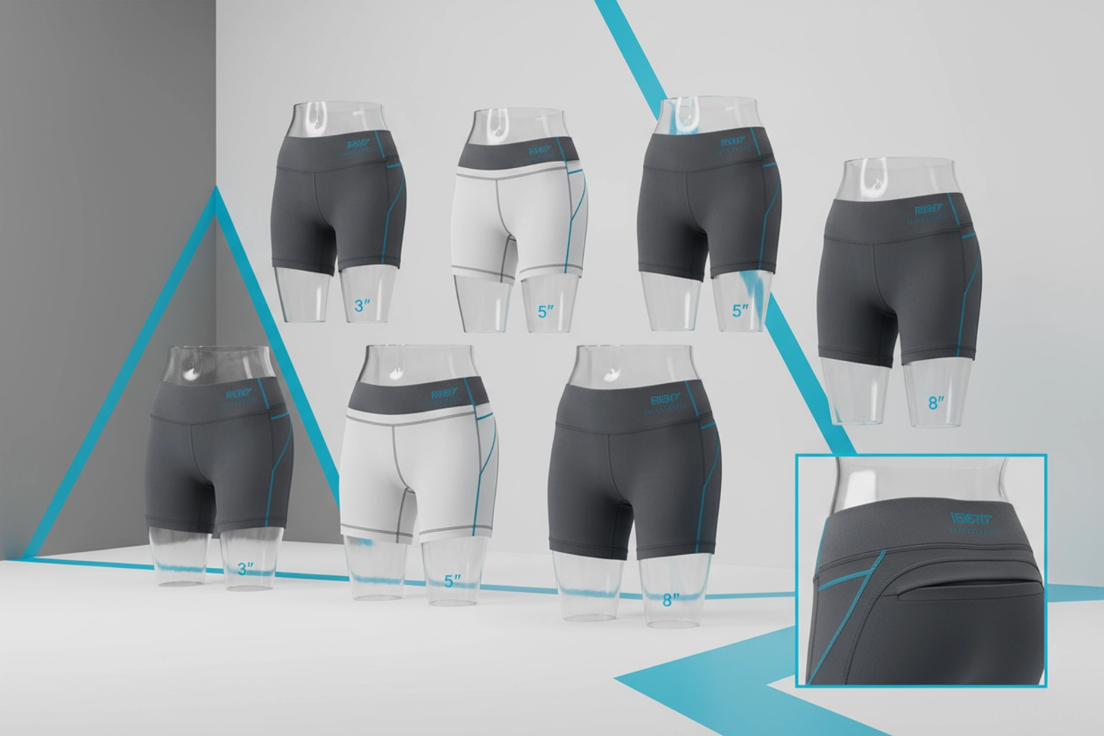 Custom yoga shorts manufacturer - compression bike shorts and athletic shorts with various inseam lengths