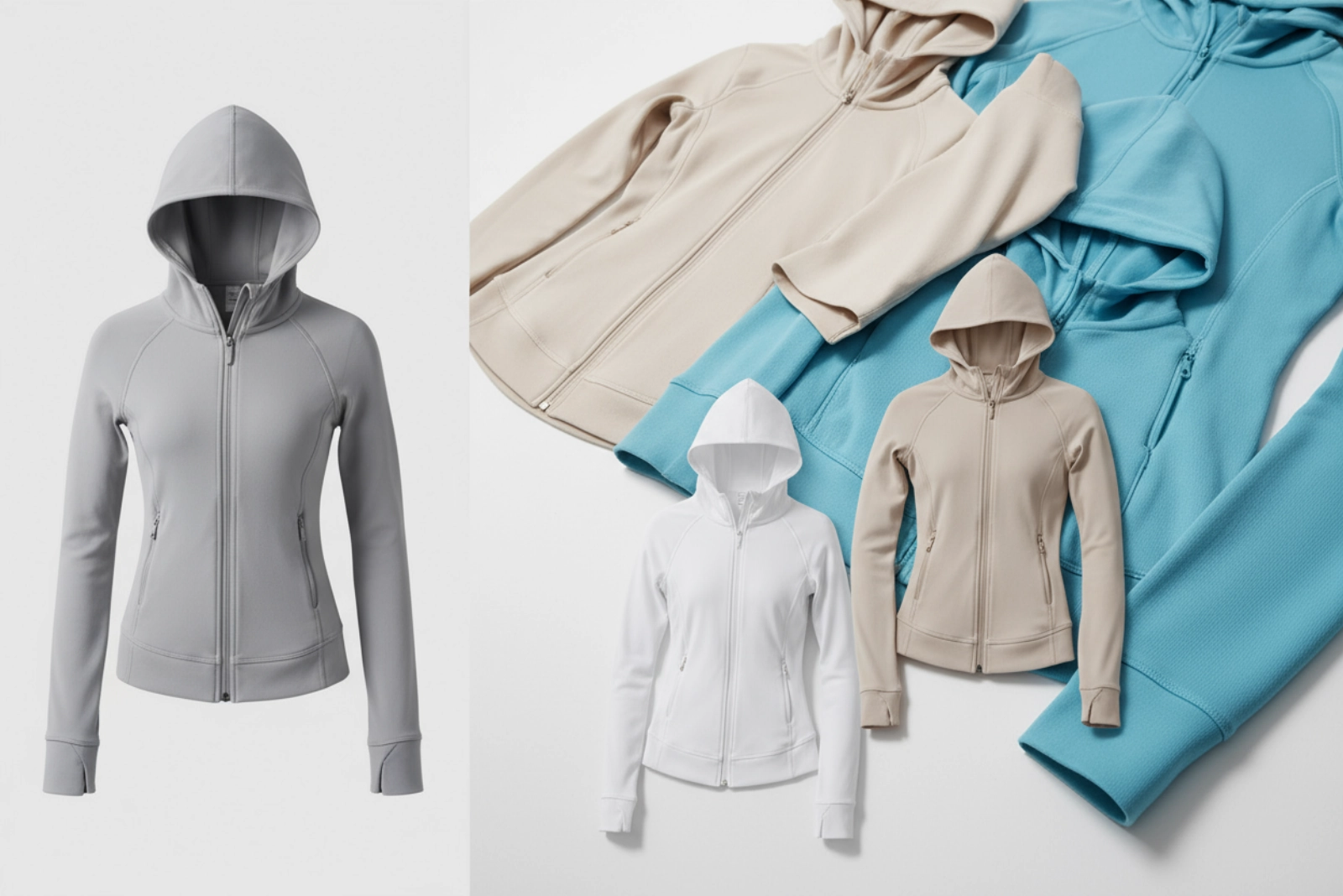 Custom yoga jackets and hoodies manufacturer - lightweight athletic outerwear with four-way stretch