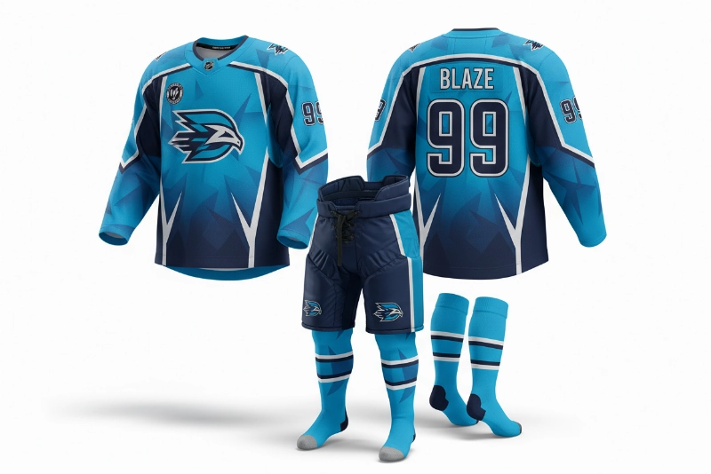 Sublimated hockey uniform set