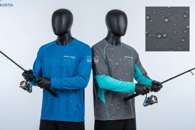 Custom UPF fishing shirts with moisture-wicking and anti-odor technology