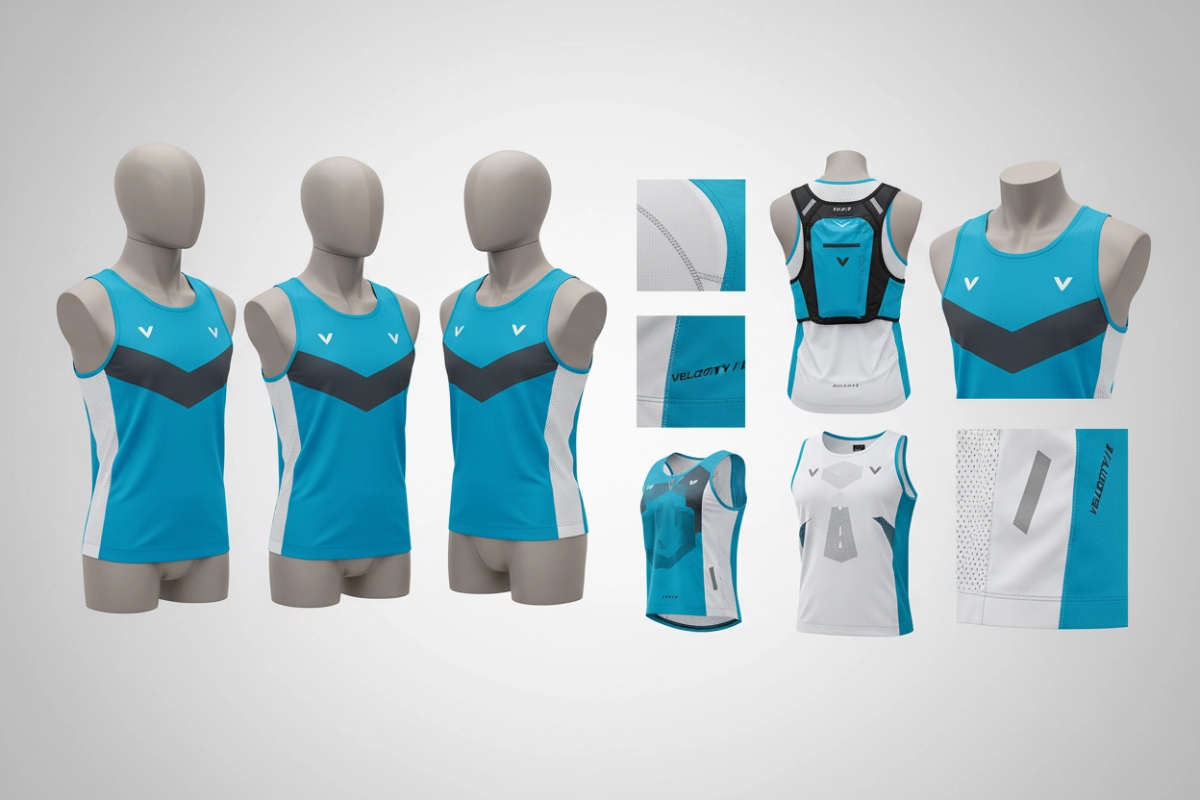Custom running singlets race vests athletic apparel for competition