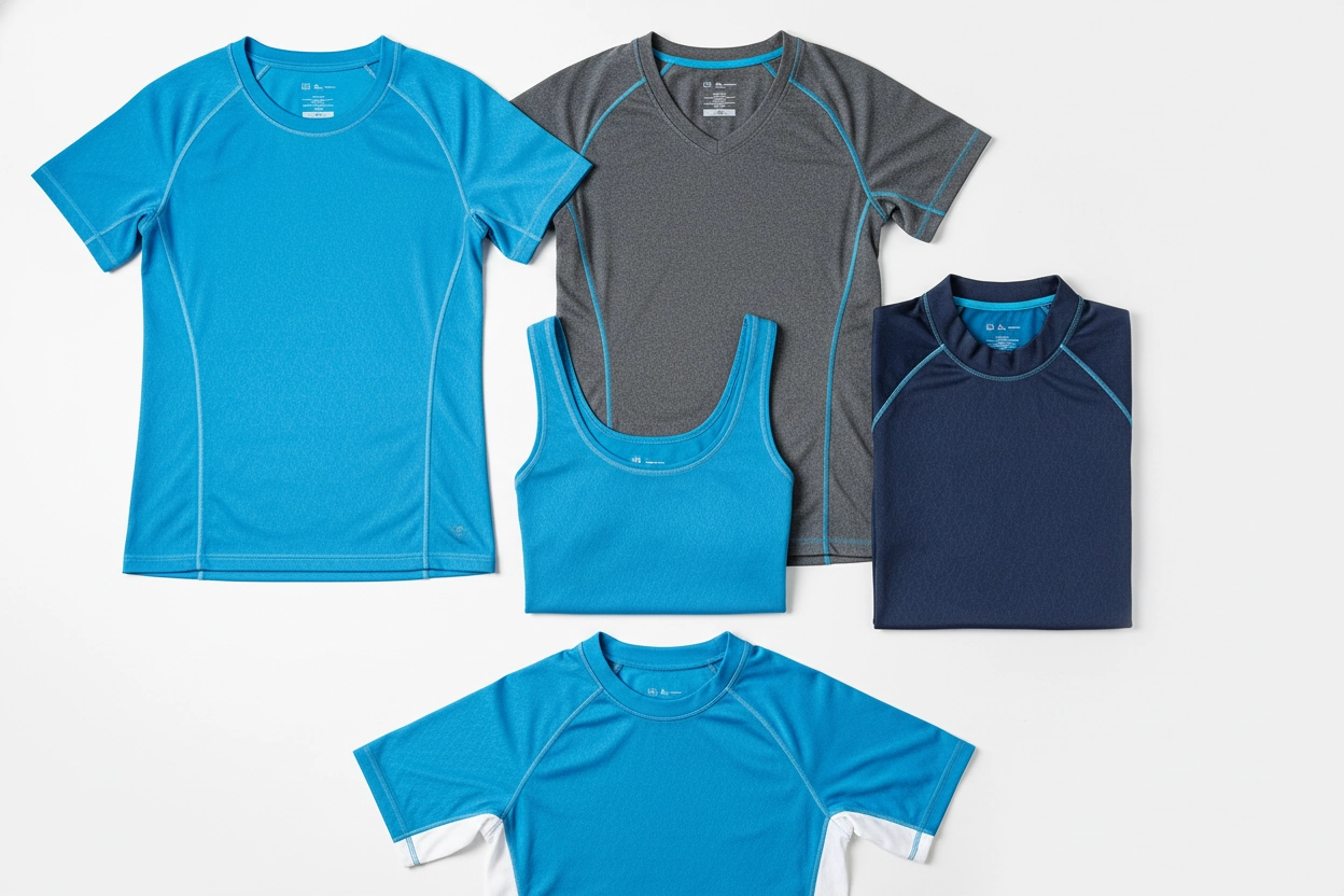 Neckline style options for custom running apparel comfort