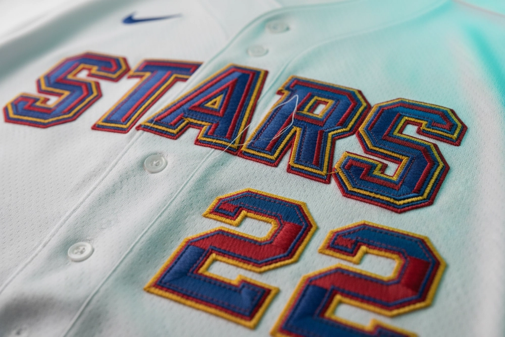 Twill applique technique for baseball jerseys - professional league quality