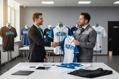 Baseball apparel client - custom jersey manufacturer partner