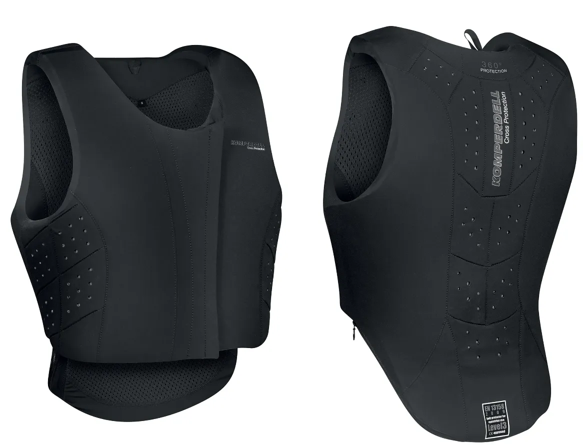 Laser-cut breathable holes and silicone anti-slip strip on riding vest