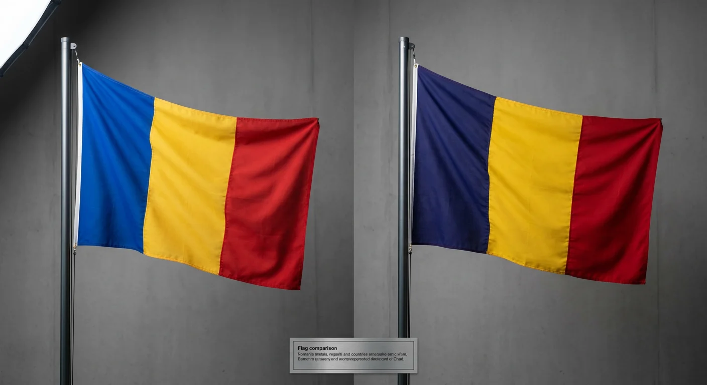 Similar flag pairs around the world including Romania and Chad