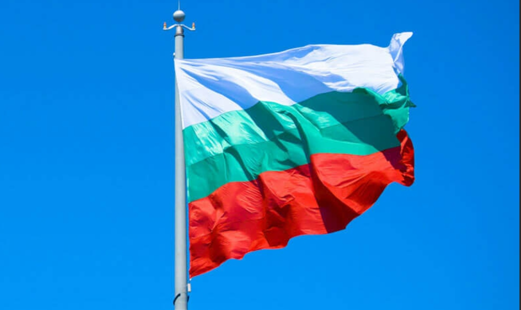 Green stripe of the Bulgarian flag symbolizing agriculture and nature