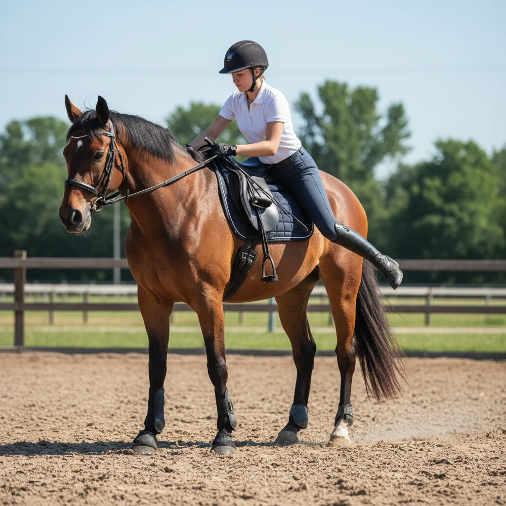 Rider posture and balance on horseback