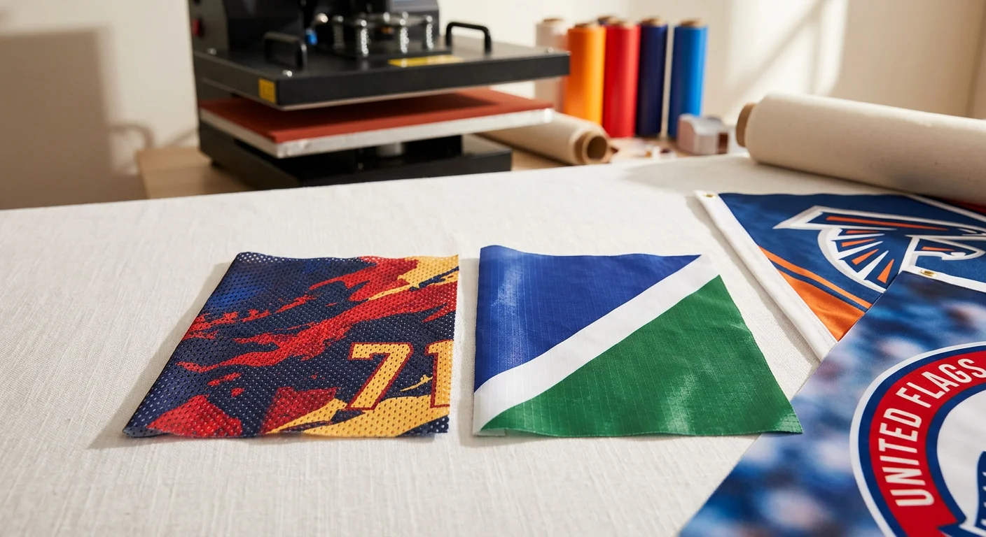 Digital sublimation vs screen printing comparison for custom sports flags