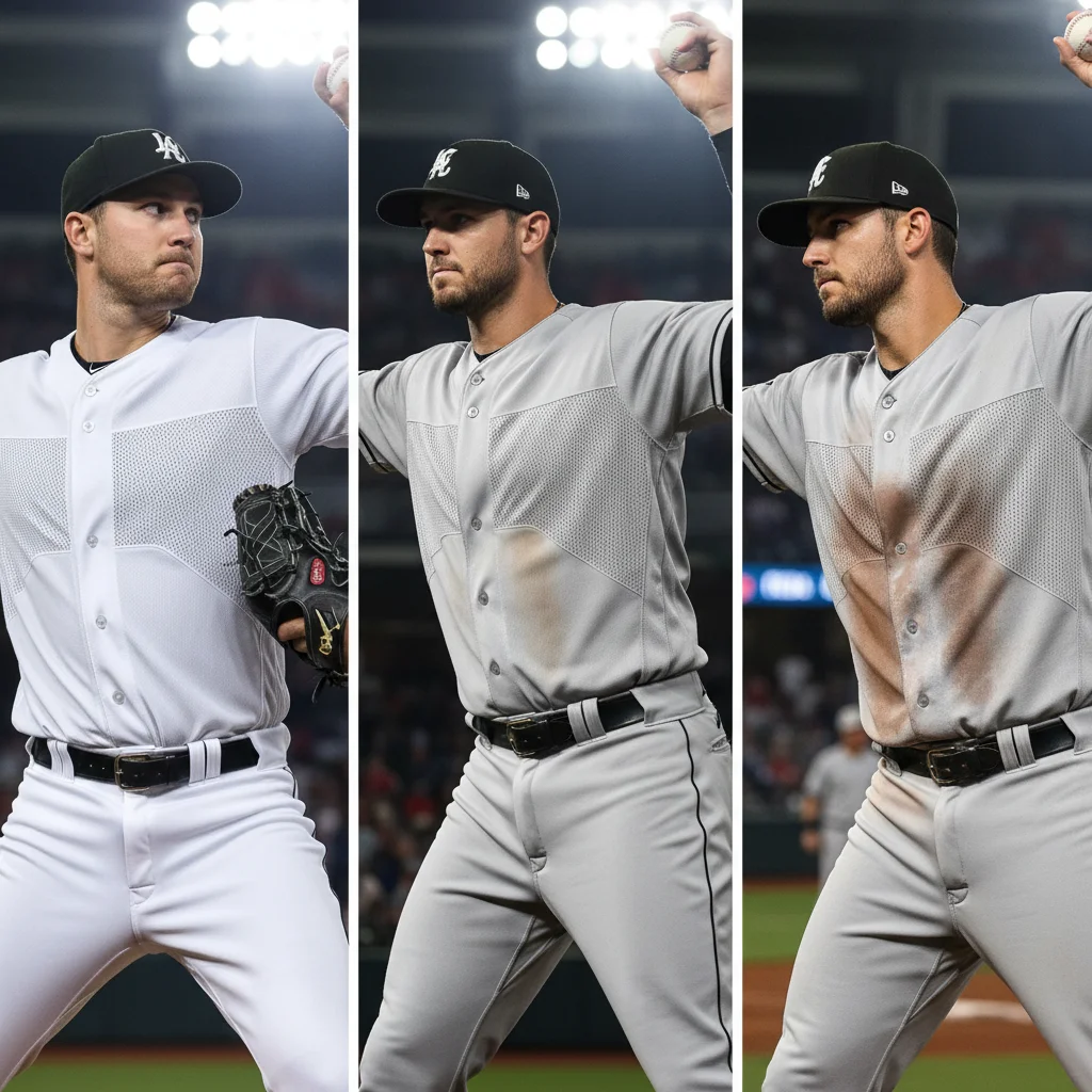 Poly-cotton blend baseball jersey combining durability and comfort