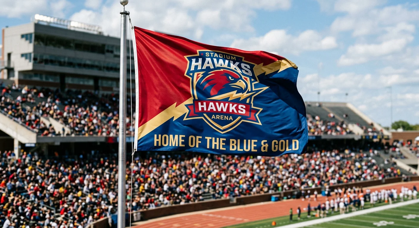 Custom sports team flags representing team identity and quality manufacturing