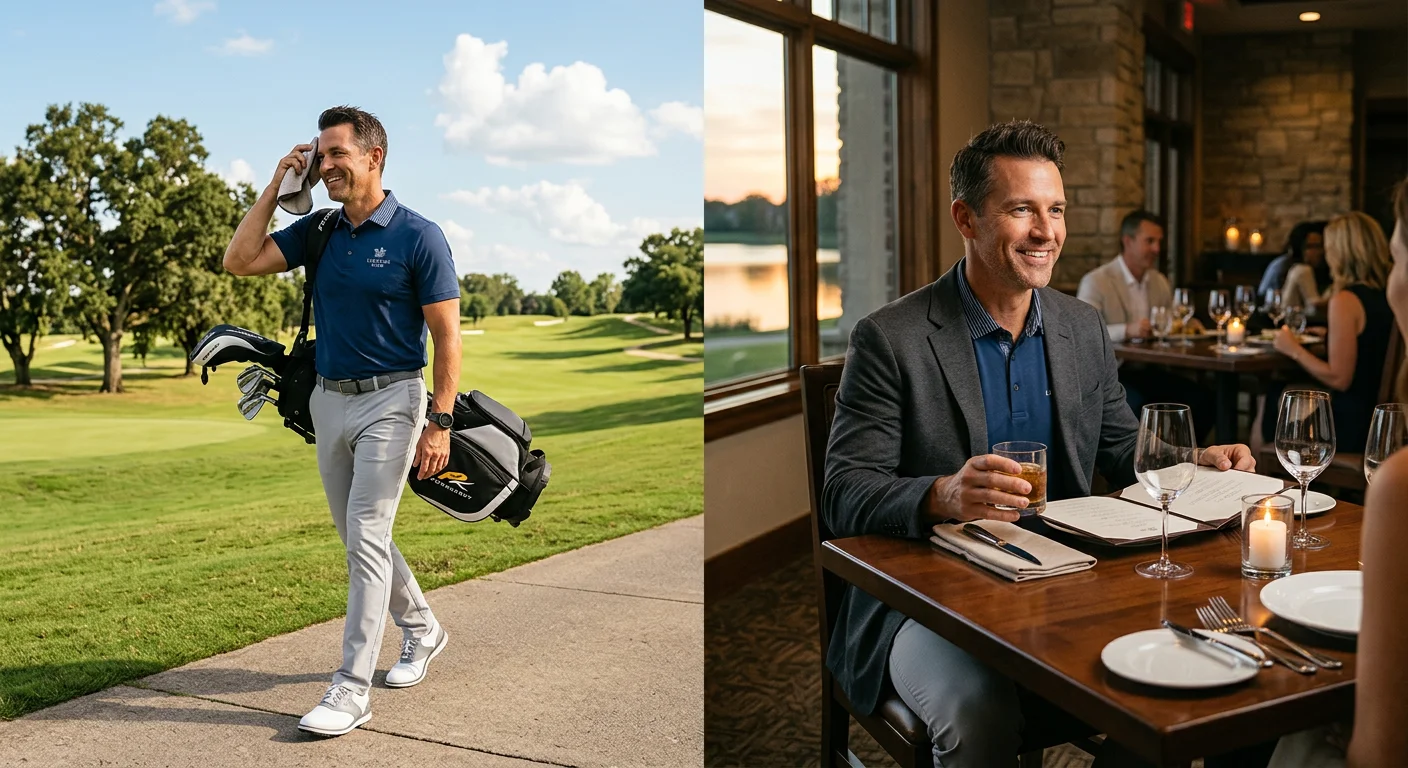 Rhoback athletic fit golf polo with modern performance design