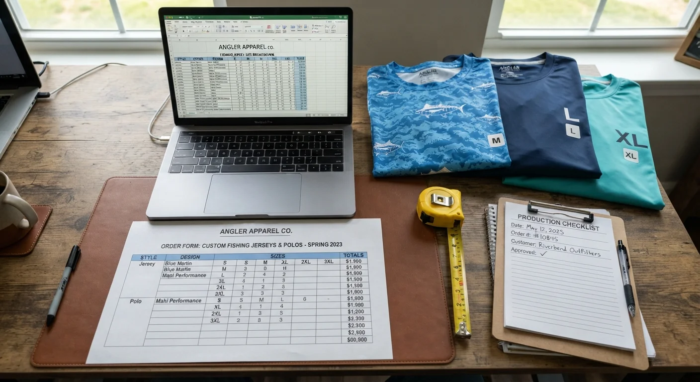 How to Plan Size Breakdown for Fishing Team Apparel Orders