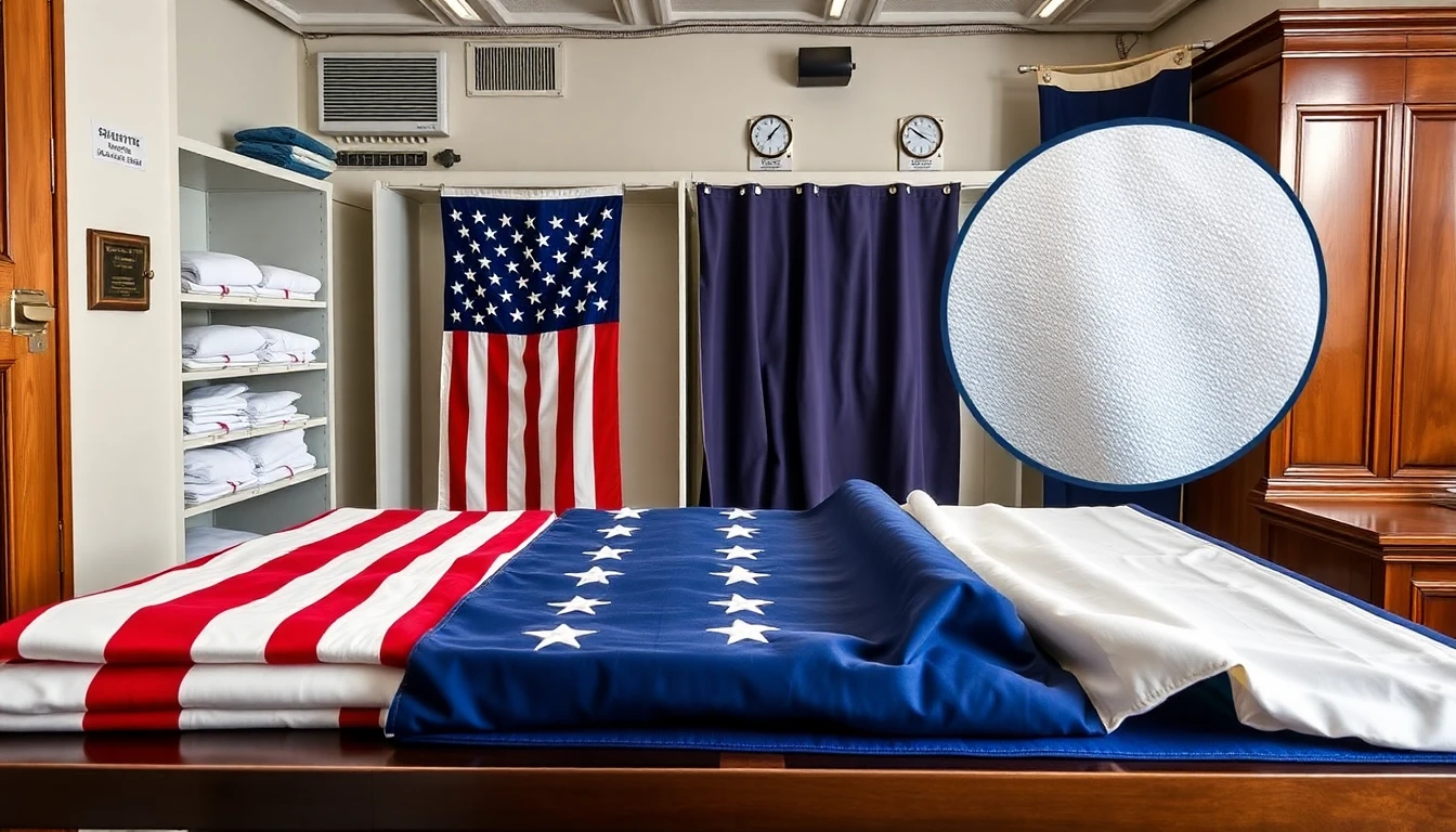 Side-by-side comparison of polyester nylon and cotton flag materials