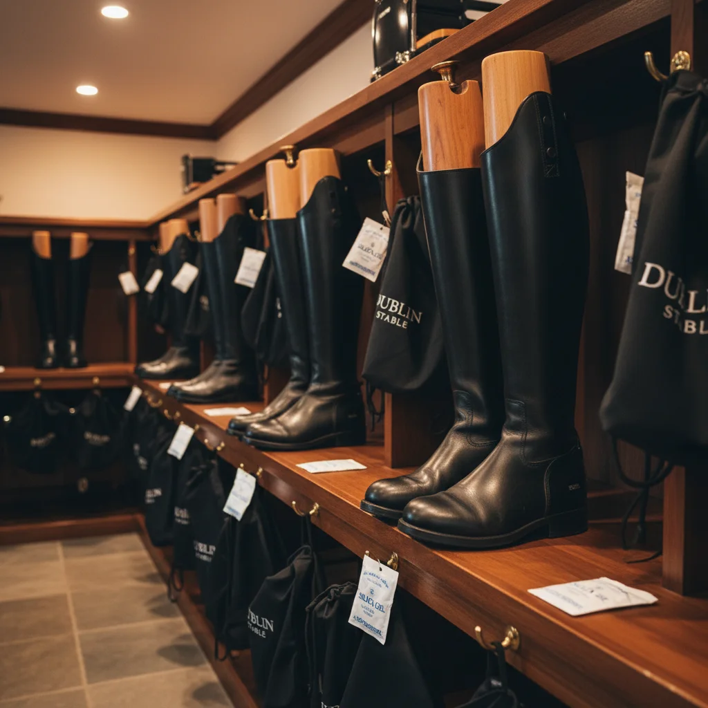 Storing riding boots