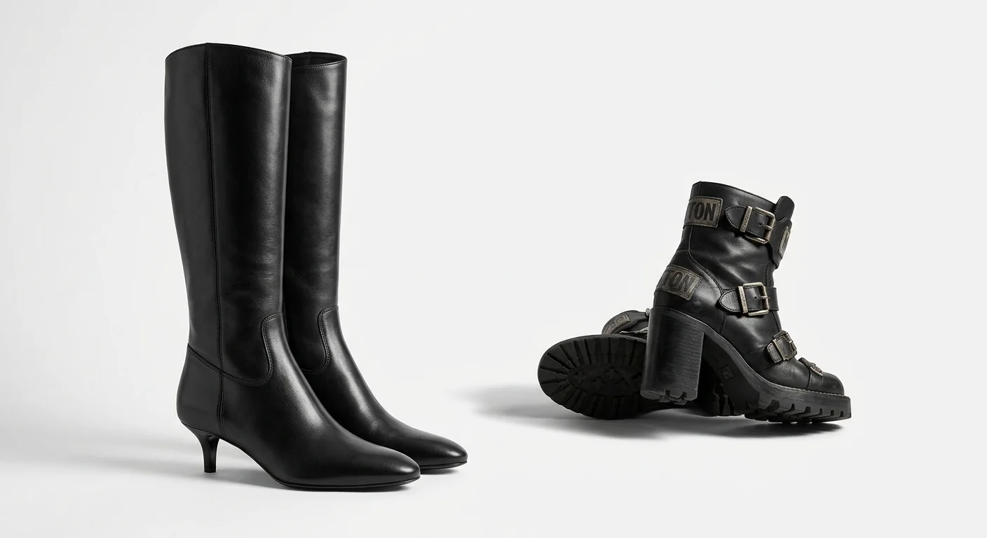 Outdated riding boot hardware details comparison