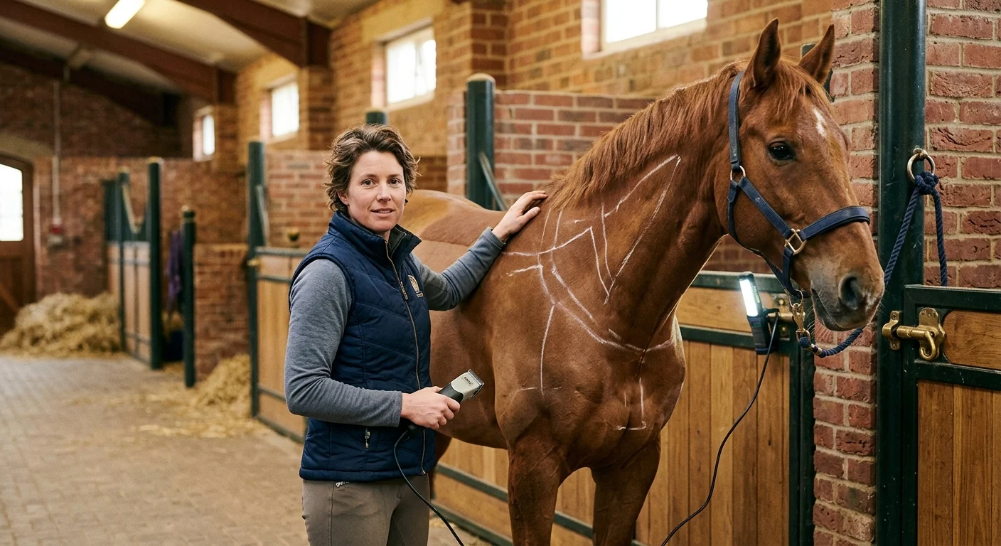 Step-by-step horse body clipping demonstration