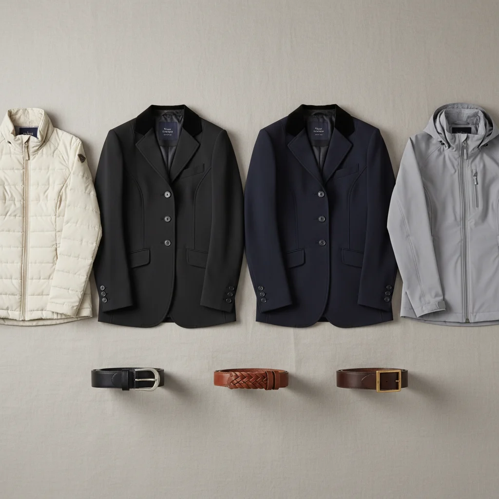 Complete equestrian wardrobe using the 3-3-3 rule for competition and training