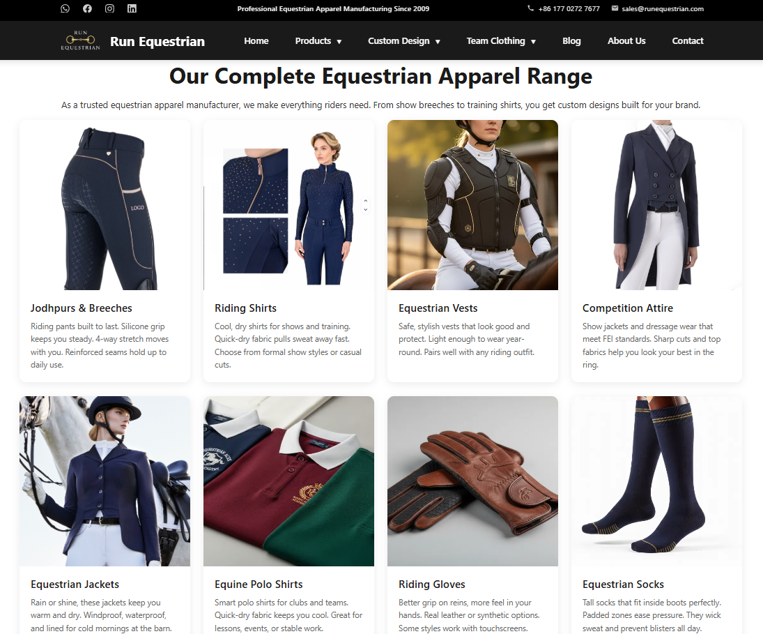 RunEquestrian manufacturing facility