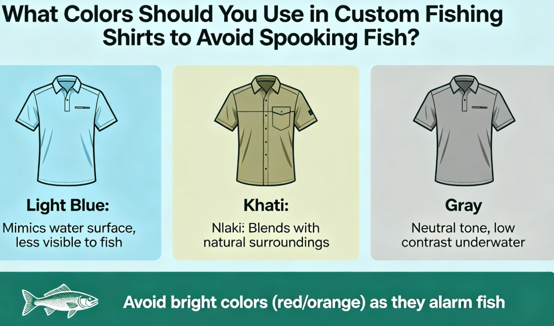 What Colors Should You Use in Custom Fishing Shirts to Avoid Spooking Fish?