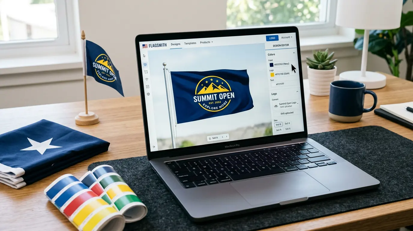 Online custom flag design tool