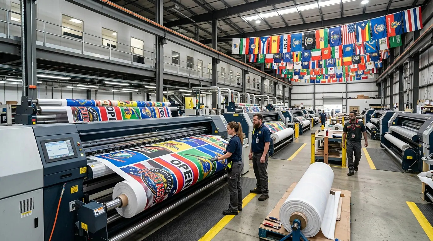 Dye sublimation flag printing factory production process