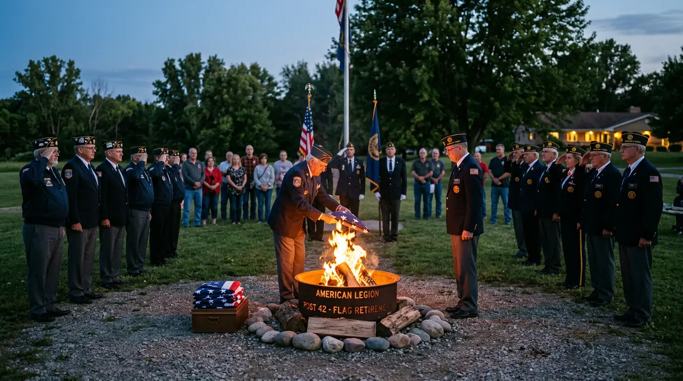 Flag retirement ceremony