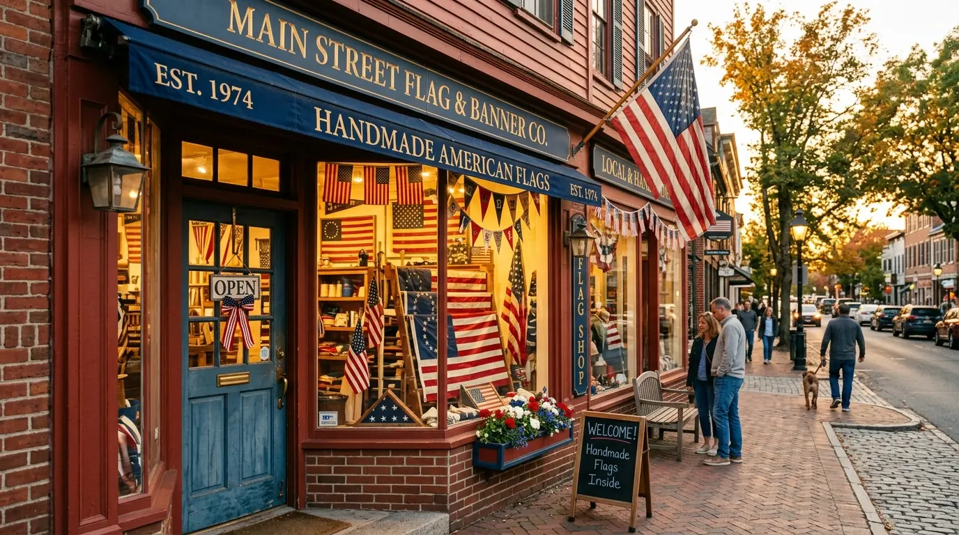 The Flag Lady specialty flag shop storefront