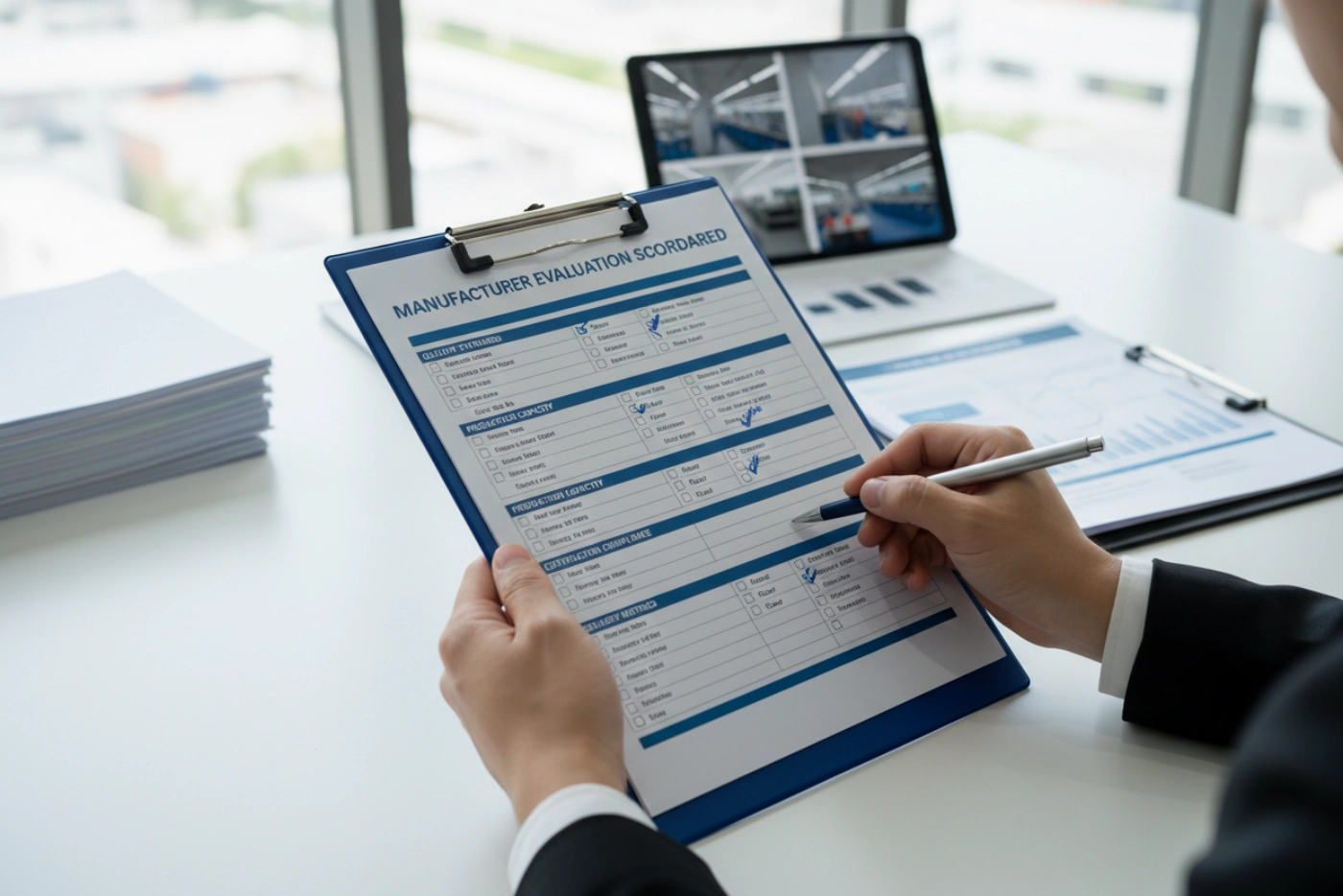 Manufacturer evaluation scorecard in use