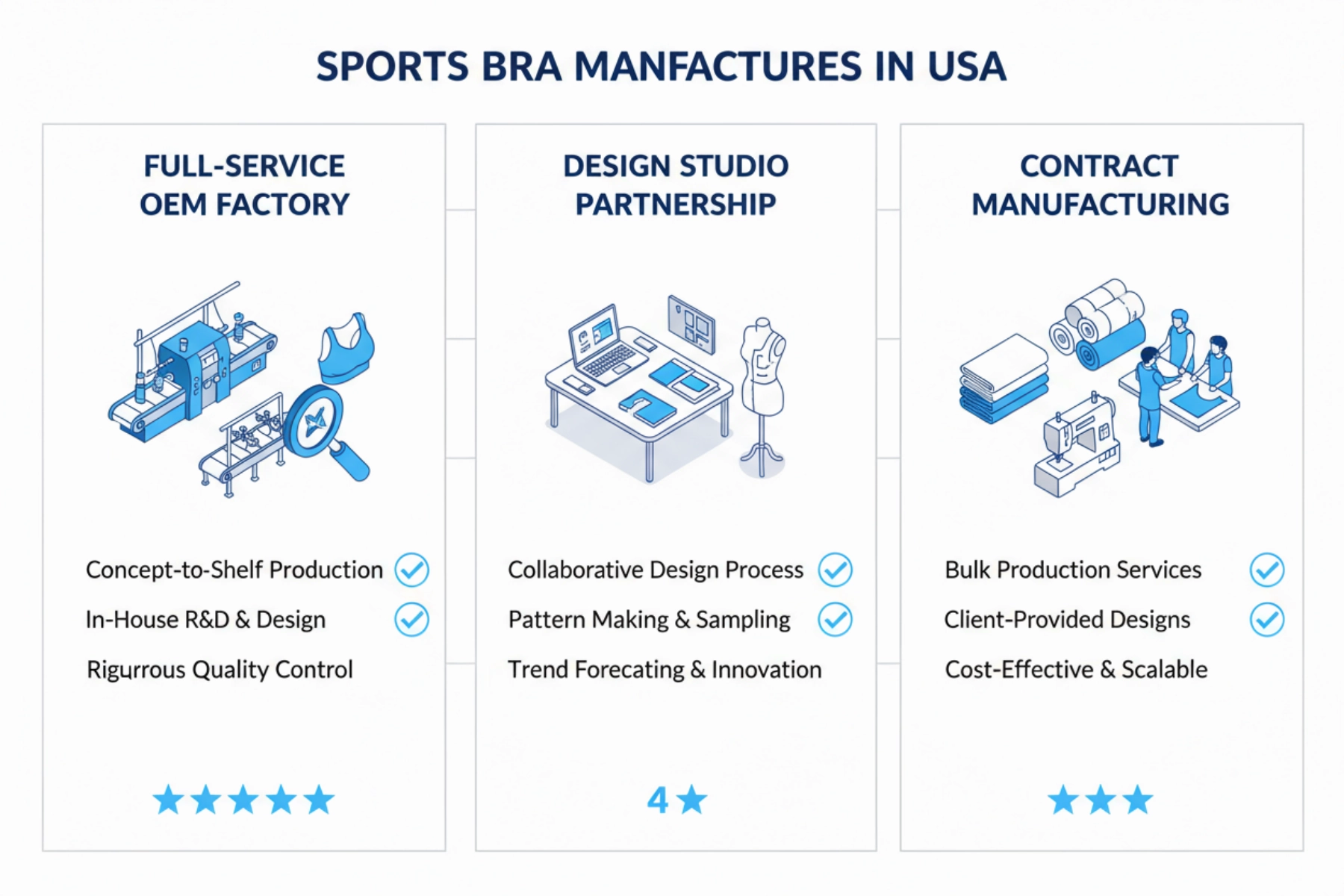 Manufacturer type comparison visual guide