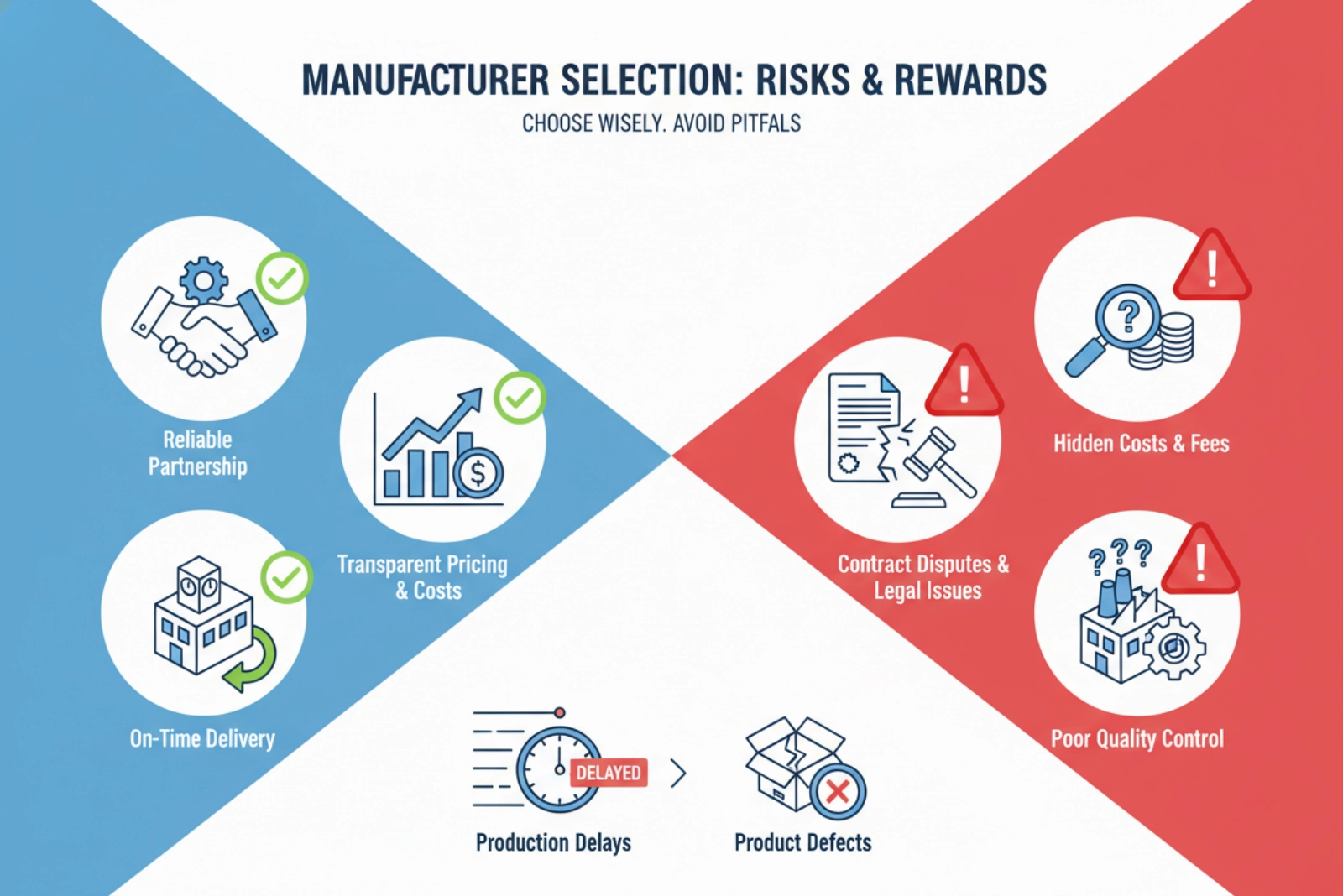Warning signs and red flags in manufacturer selection