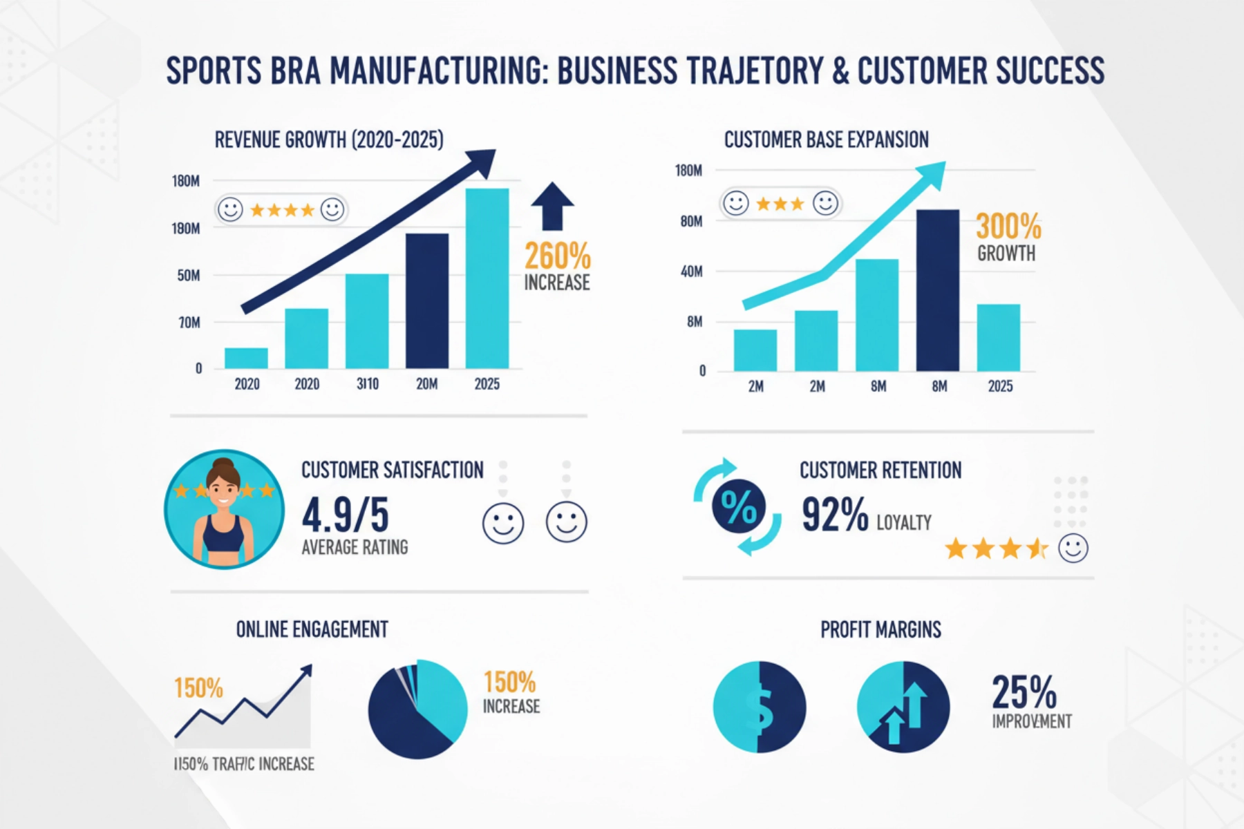 Customer satisfaction and business growth statistics